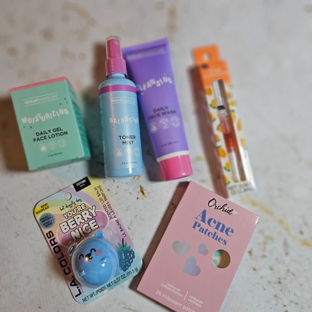 Self-Care Beauty Bundle | Face Wash, Toner Mist, Lotion, Acne Patches, Lip Balm